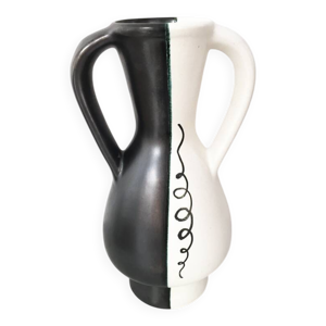 Vase bicolore signé - circa