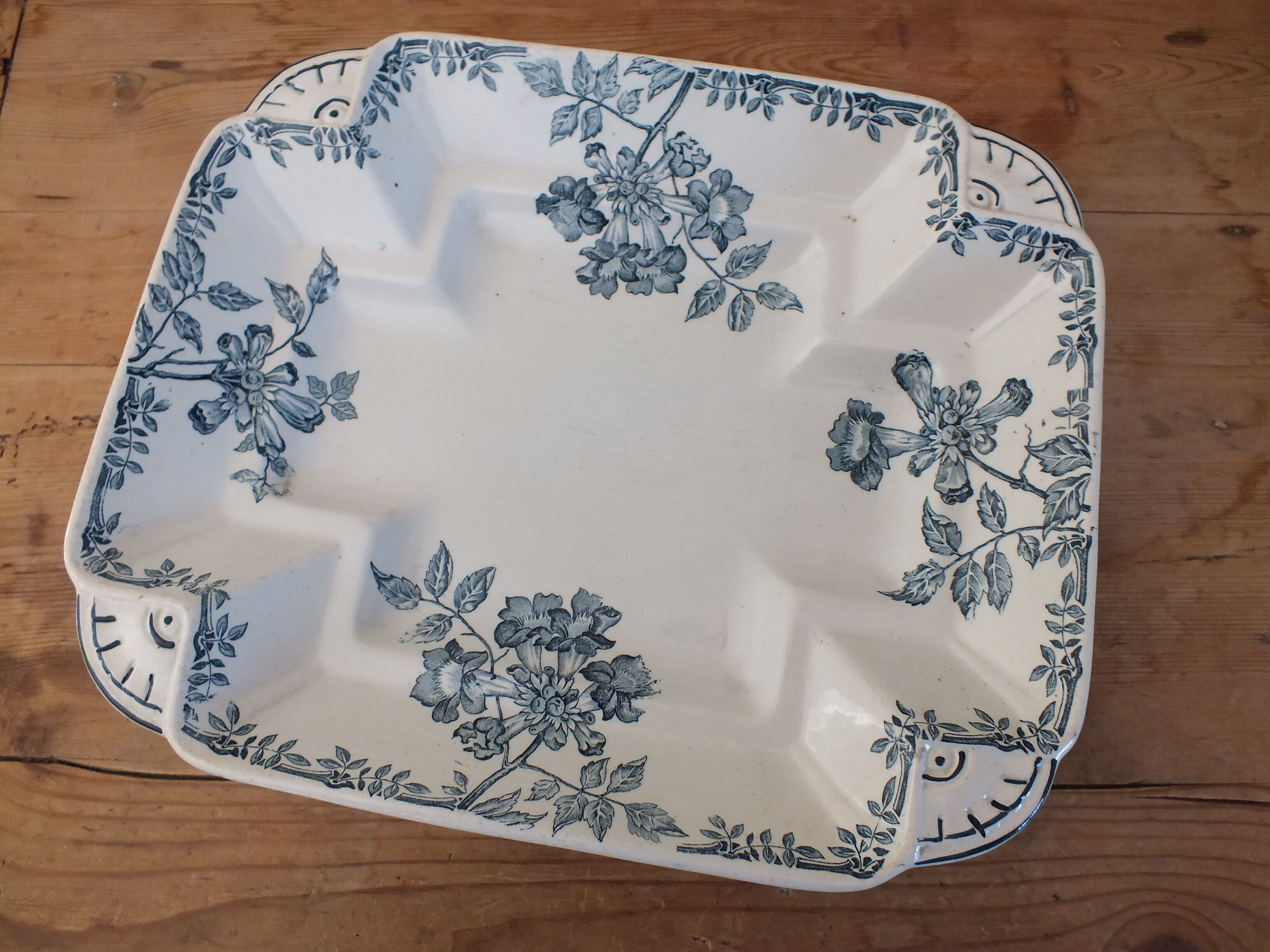 Asparagus dish in Iron Earth XIXth Clairefontaine Colbert