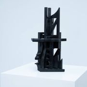 Abstract Italian wooden sculpture