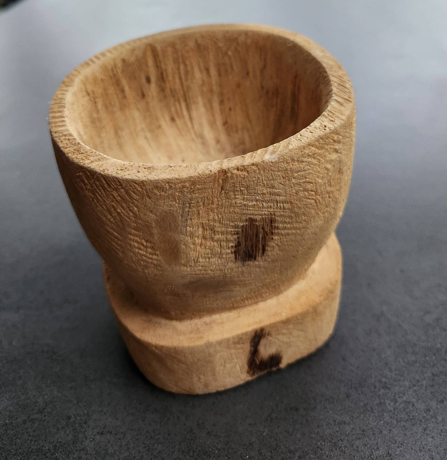 Handmade wooden bowl / mortar