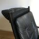 LOUNGE ARMCHAIR SIESTA BLACK LEATHER BY INGMAR RELLING FOR WESTNOFA