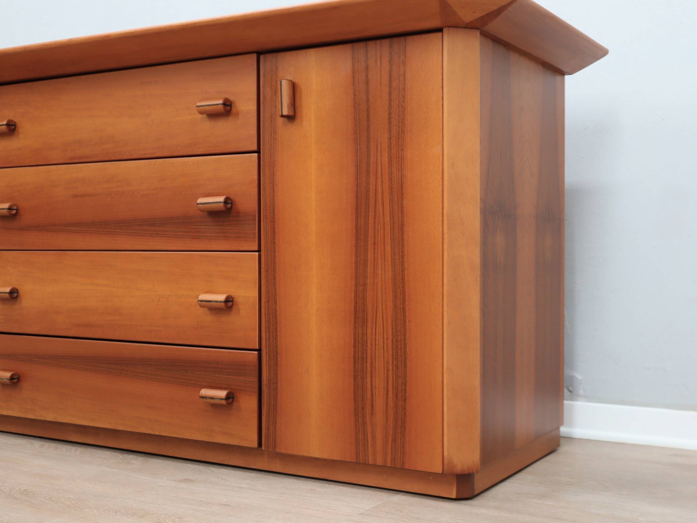 1970s Italian design brutalist-modernist geometric sideboard