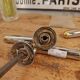 Rare vintage golden and silver metal handle