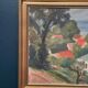 Original Oil Painting on Panel - "Coastal Village" by Bernhard Önstad - Signed - Vintage and Framed