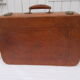 Vintage leather suitcase