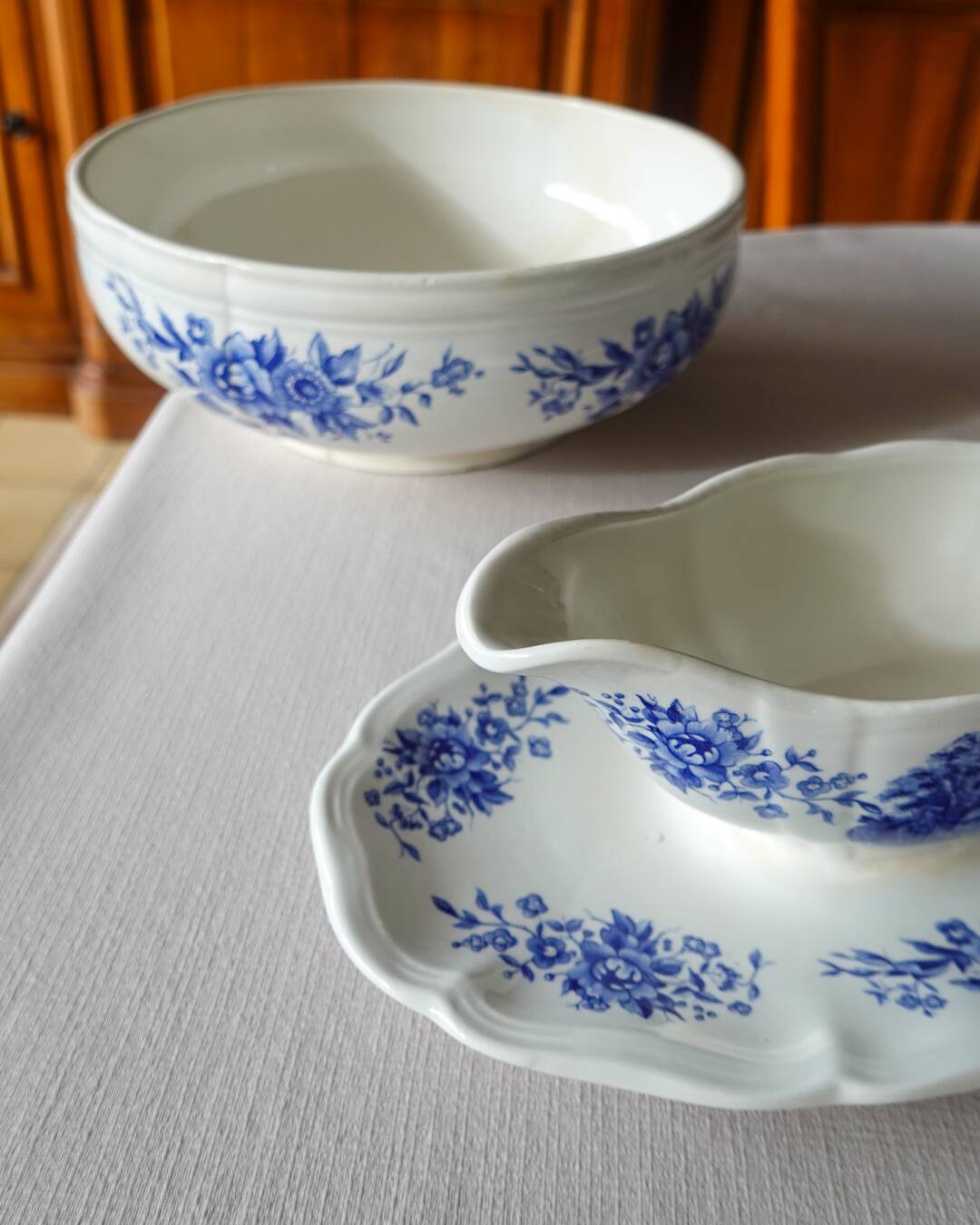 3 Plats de service Sarreguemines modèle Romantic