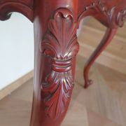 Console with curved legs - mahogany - Louis XV style - carved wood