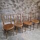 Set of 4 Fischel bentwood bistro chairs, Czechoslovakia, circa 1930–1950.