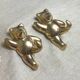 Solid brass panda-shaped wall hooks