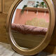 Oval gold medallion mirror – Classic style – 67 x 52 cm
