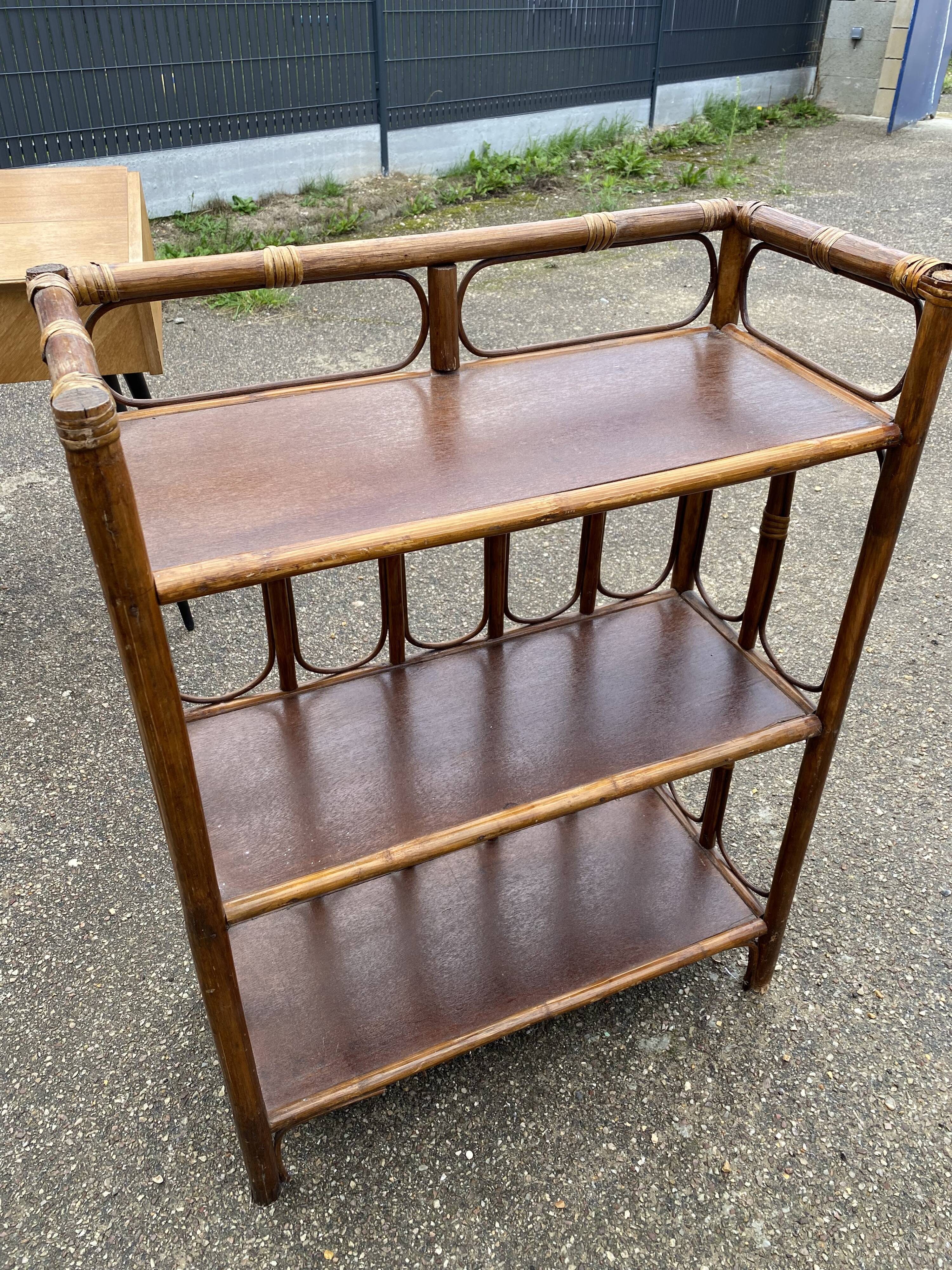 Rattan shelf