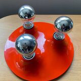 Space Age saucer wall lamp with 3 lights from the 70s