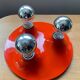 Space Age saucer wall lamp with 3 lights from the 70s