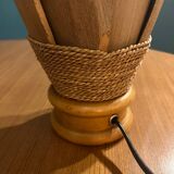 Banana leaf wooden table lamp