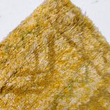 Ochre Berber Beni Ouarain rug with ethnic patterns, 1.45x1.07m