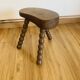 Tabouret vintage à pieds bobines