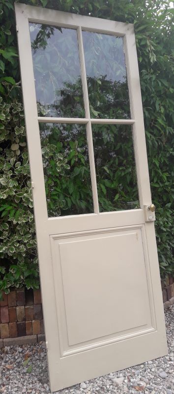 Old glazed communication door, 81x224cm