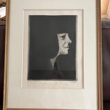 Tableau portrait de femme de profil