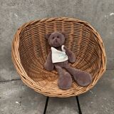 Fauteuil enfant en osier vintage design