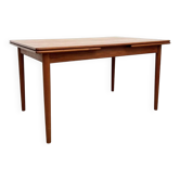 Table à manger teck rallonges intégrées — scandinave