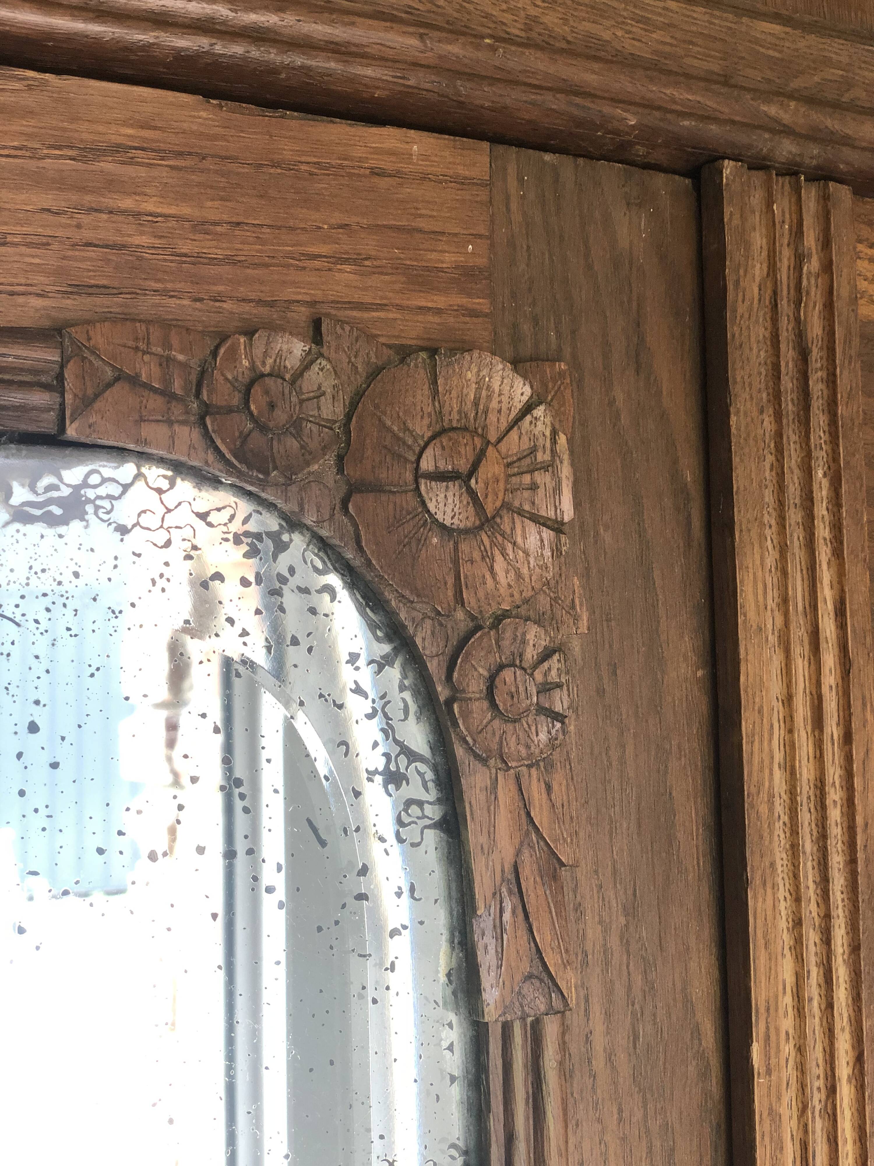 Antique wardrobe with mirror