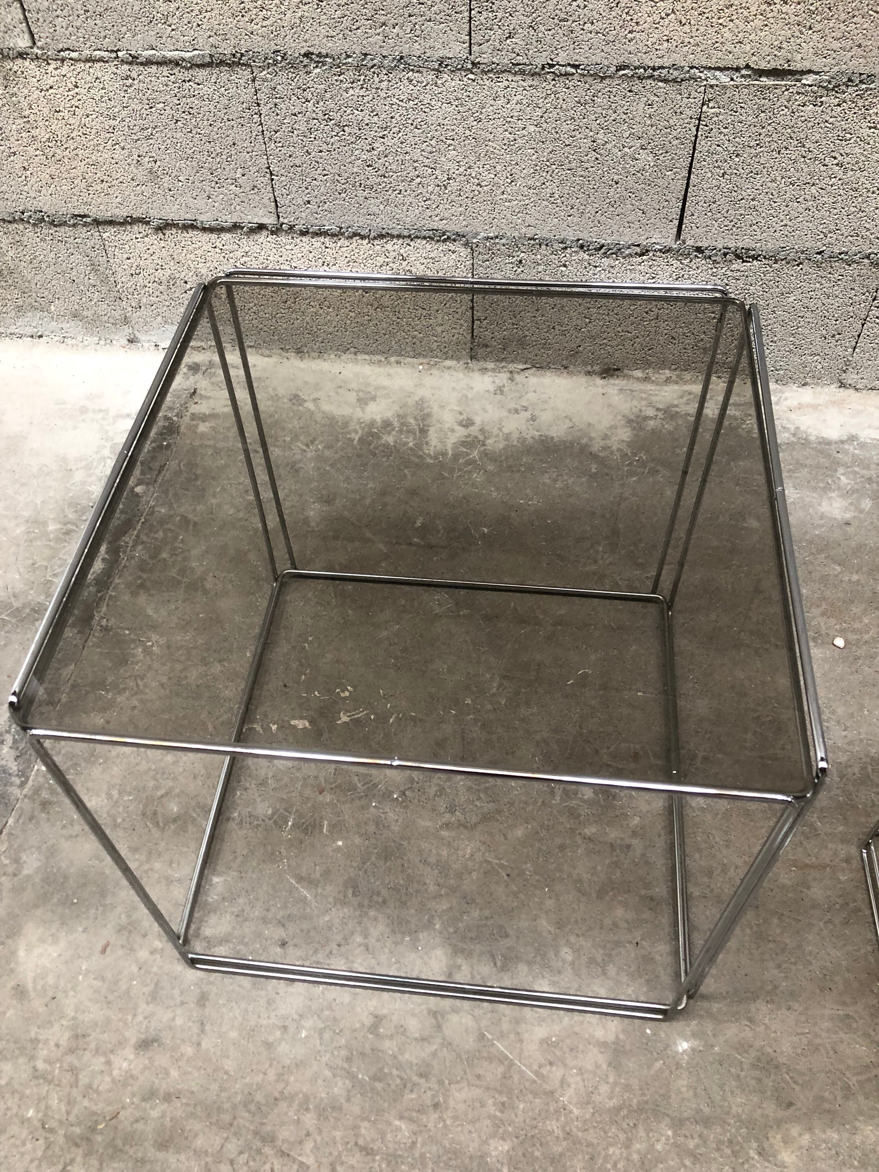 Side tables Max Sauze for Isosceles 1970