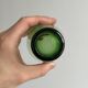 Set of 8 green water glasses, translucent thick glass