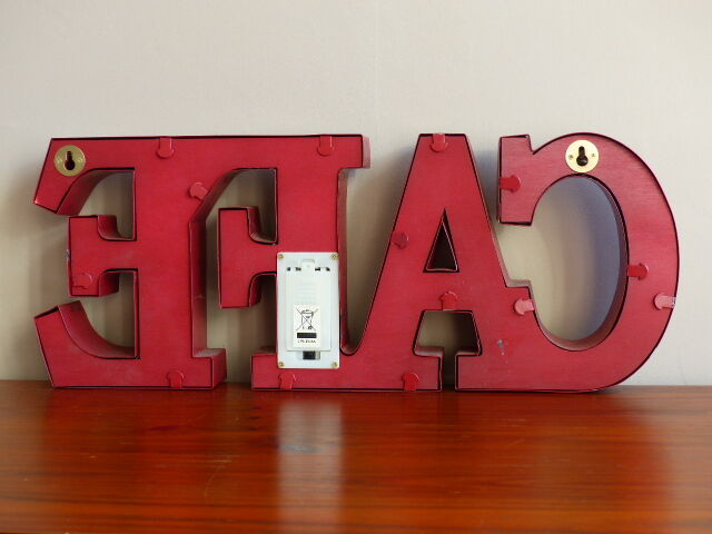 Letters bright vintage cafe red metal
