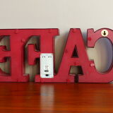 Letters bright vintage cafe red metal