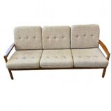 Scandinavian solid teak bench 1970