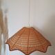 Pendant light in wicker, seventies