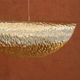 Handmade lotus leaf shaped brass pendant light