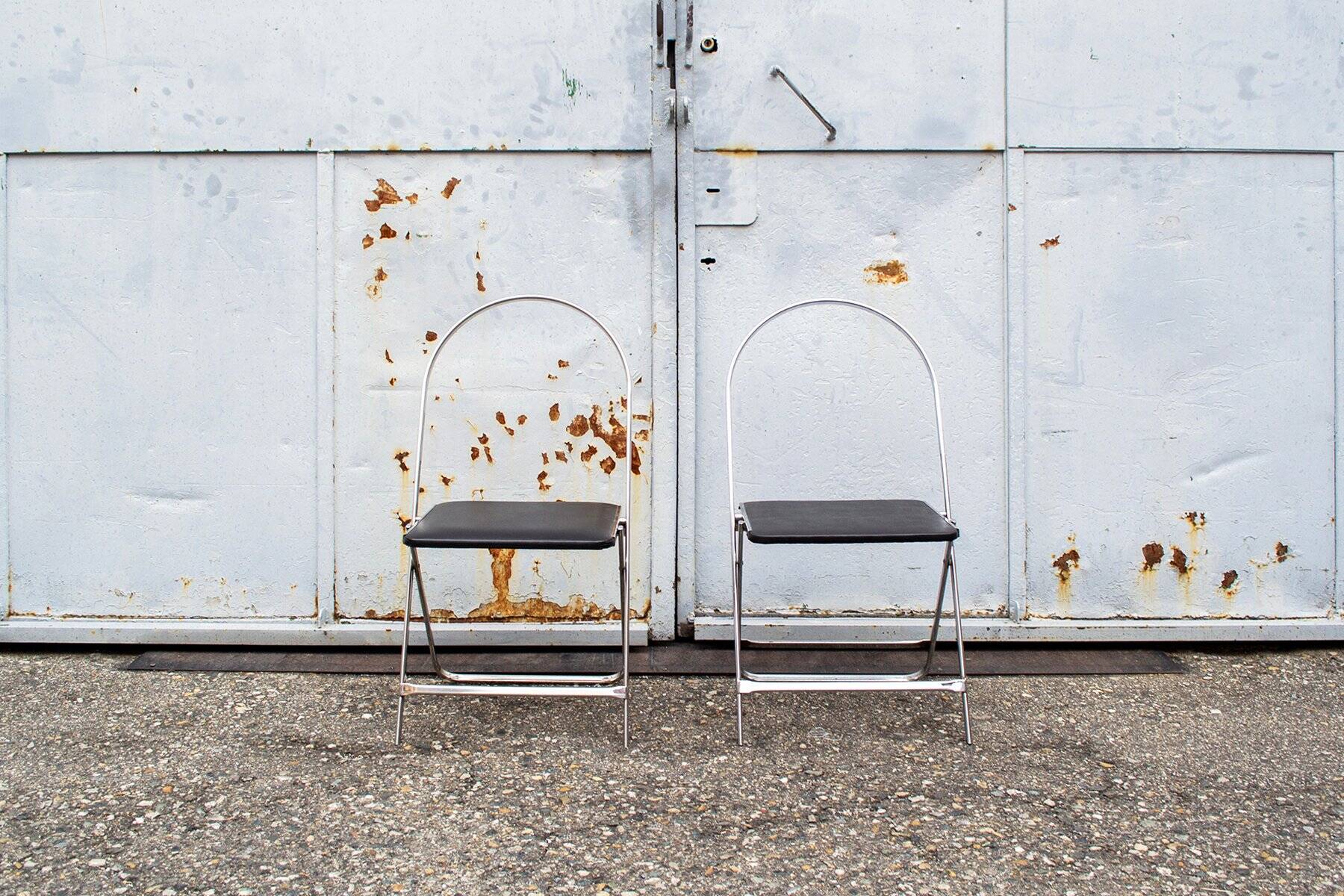 Sedie pieghevoli Aprilina di Gae Aulenti per Zanotta, 1964, set of 2