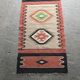 Tapis coureur Mid-Century marron en tissu flatweave kilim, motifs géométriques 127x59 cm