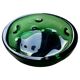 Bol vintage en verre de Murano, vert émeraude, Vetrerie Empoli fabriqué en Italie