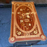 Men's dressing table inlaid and bronze stamped R Sigot, conversion furniture