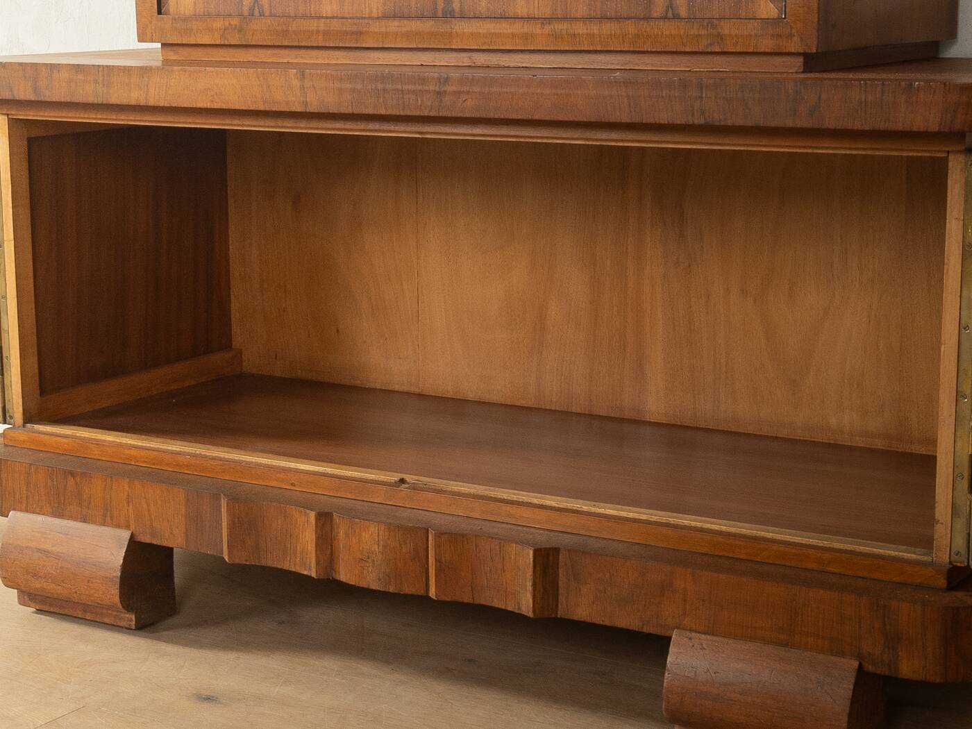 Wonderful two-piece Art Deco display cabinet from the 1920s