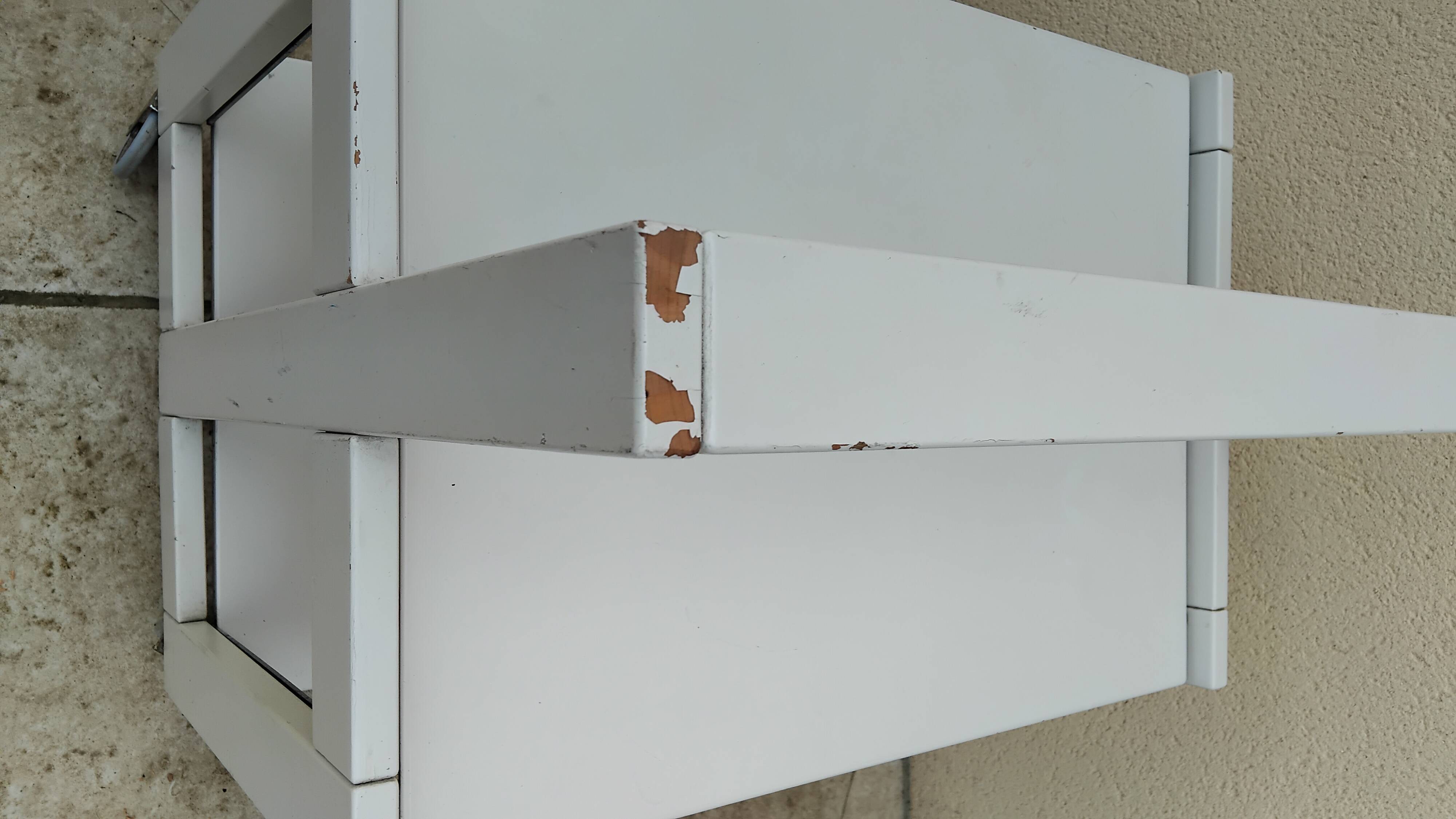 Foldable dessert table TOBIA by CIATTI vintage white lacquer design ITALY