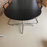 1 Dining table and its 8 chairs in canelet year 70