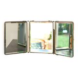Vintage triptych barber mirror