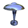 Vintage chrome metal mushroom lamp