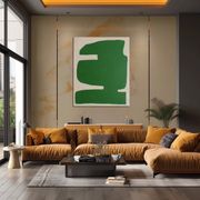 Large minimalist canvas "Verdura" 116x89cm signed Bodasca