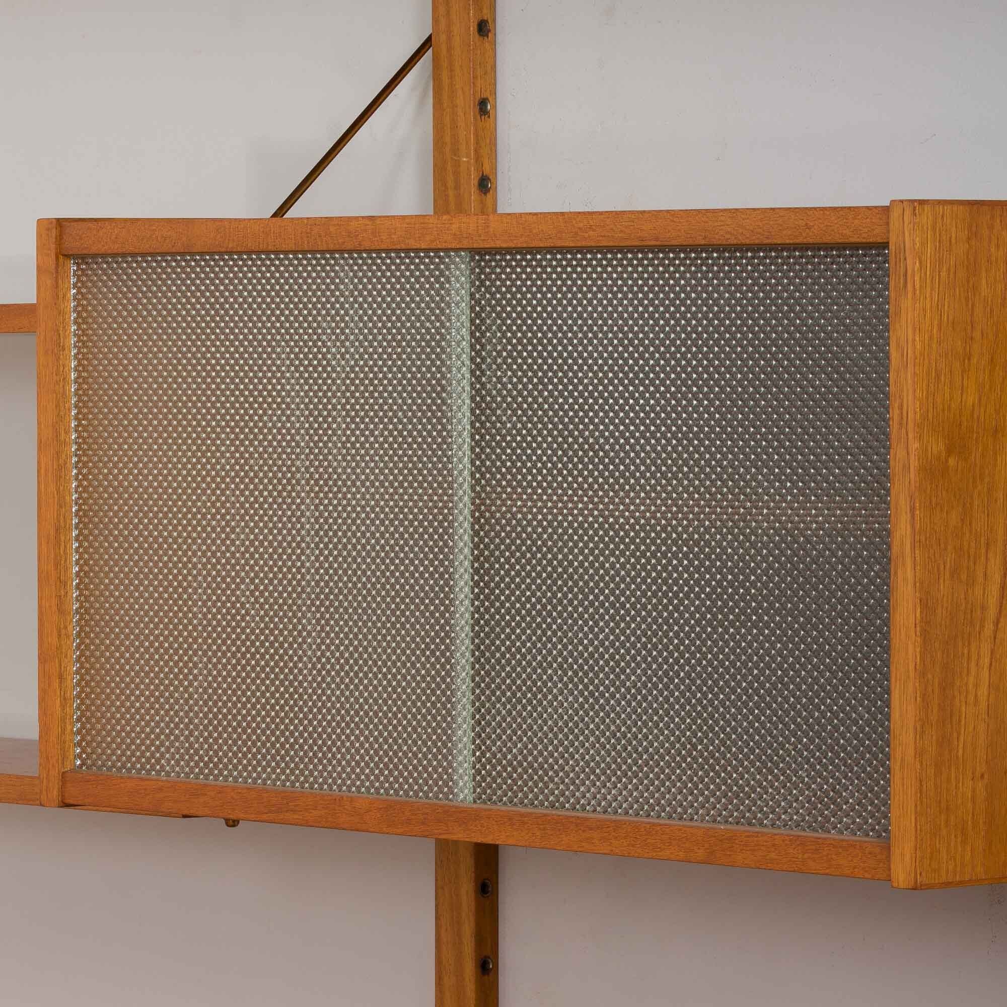 Vintage danish modular teak bookcase 1970s