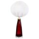 Mid-century modern table lamp with cotton shade Carl Fagerlund Orrefors Sweden