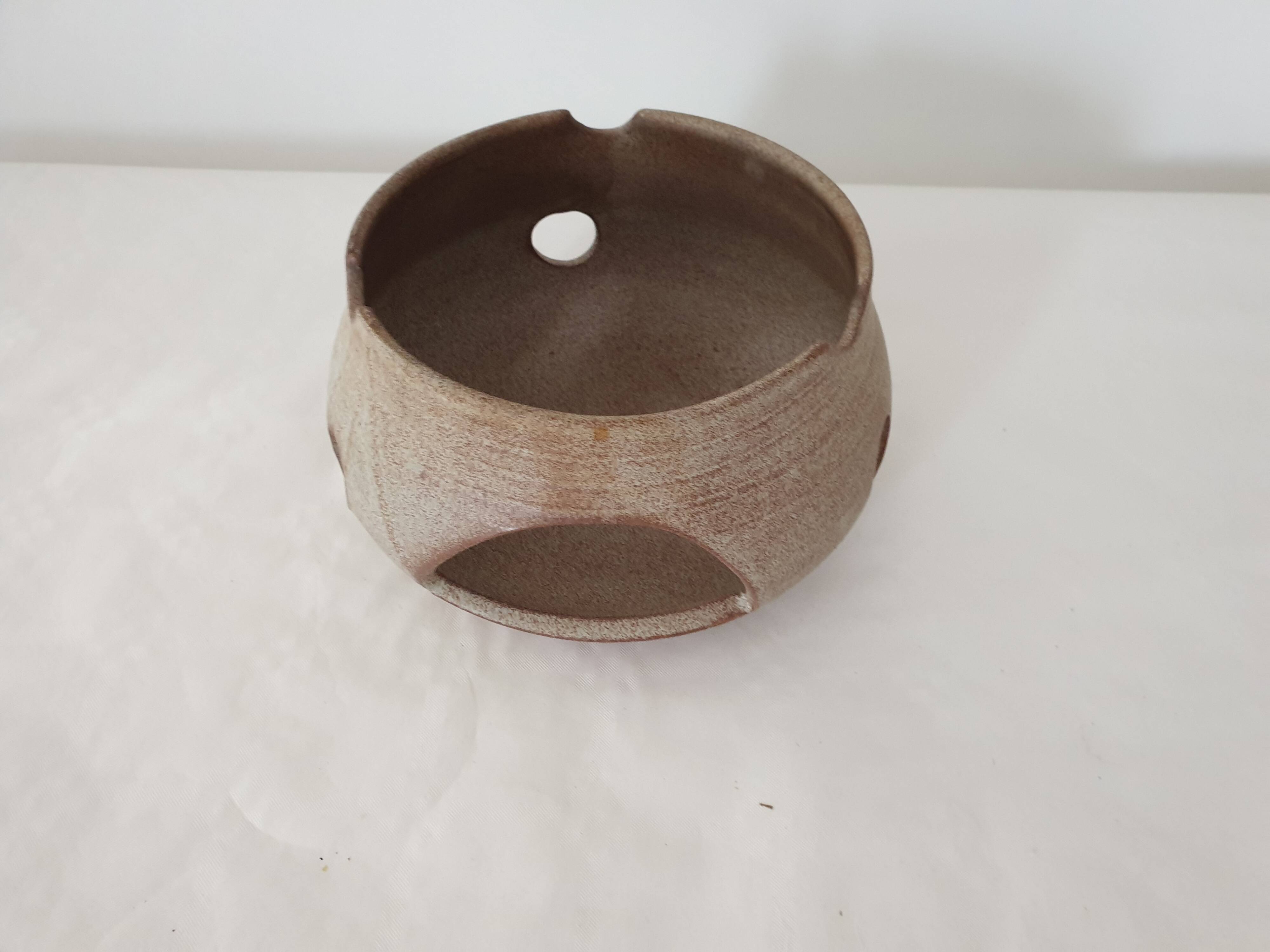 Ceramic tealight candle holder signed vallauris