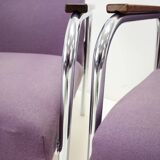 Mid-Century Tubular Chrome Armchair, Germany 1970s