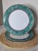 Assiettes plates en porcelaine fine verte