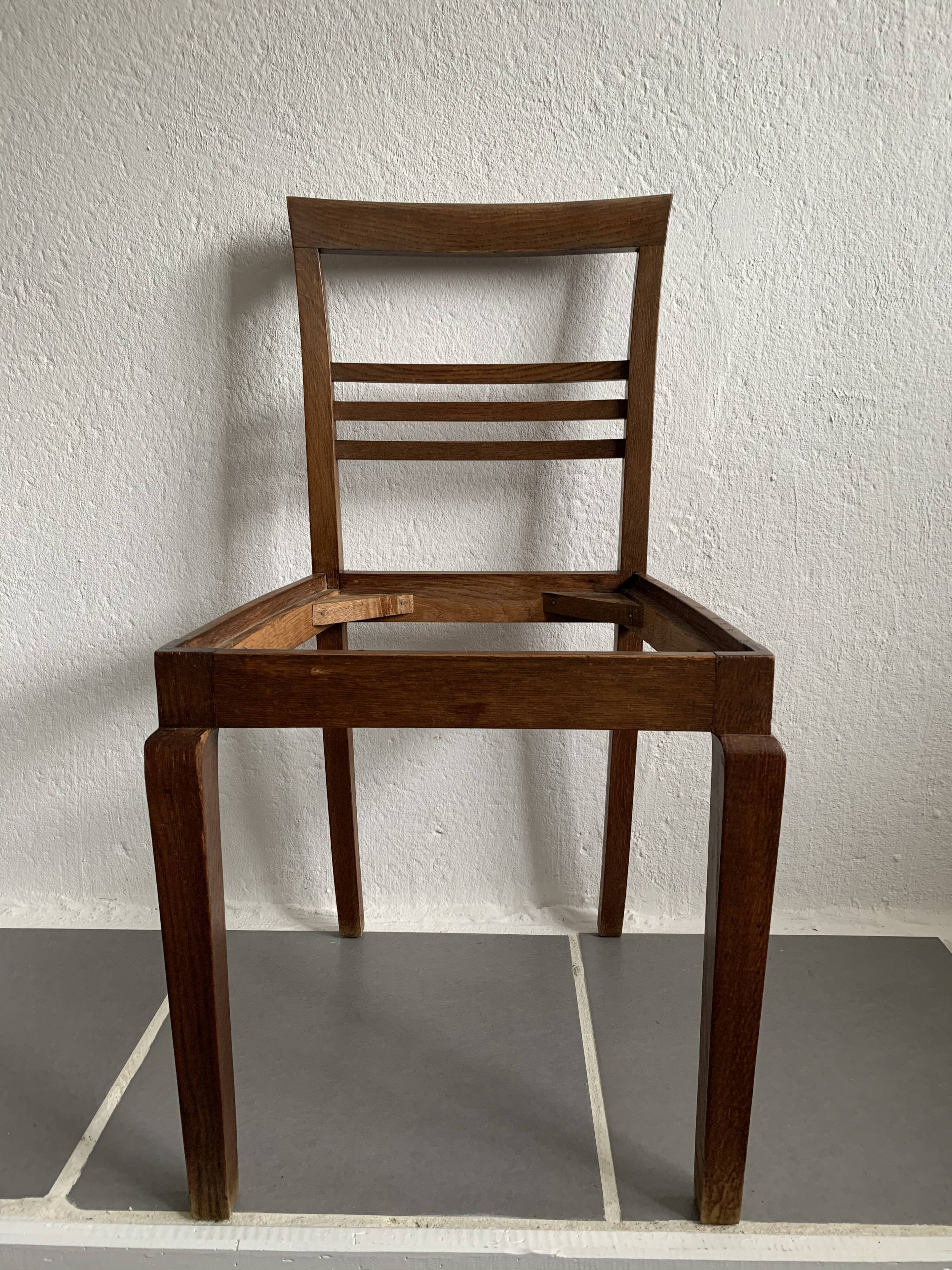 6 chairs era solid oak reconstruction