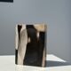 Symmetrical multicolored petrified wood soap dish