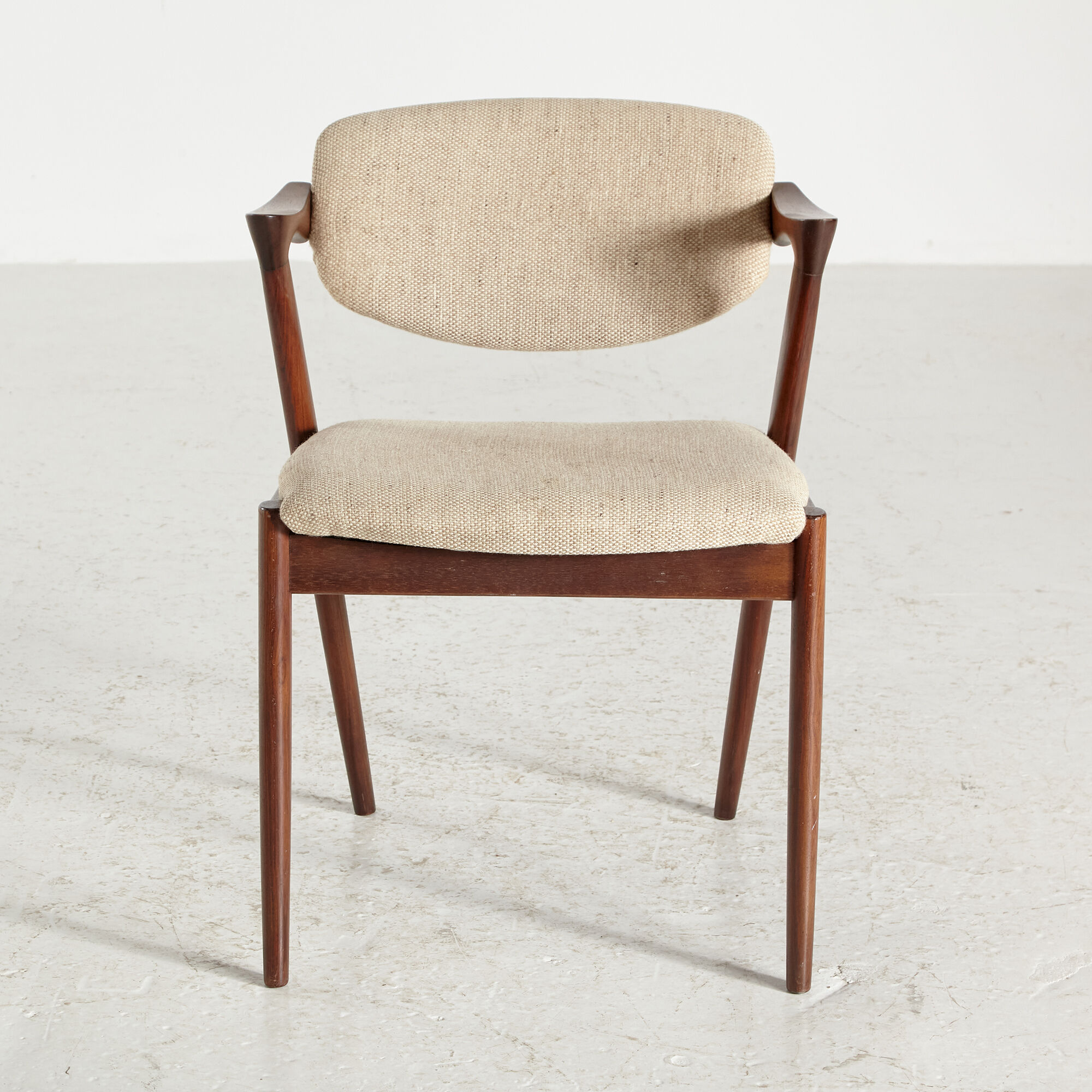 Model 42 teak dining chairs by Kai Kristiansen for Schou Andersen